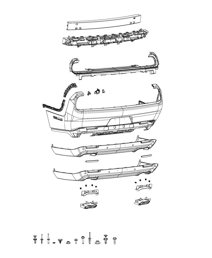 Diagram Fascia, Rear. for your Dodge