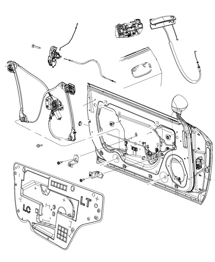 Diagram Front Door, Hardware Components. for your 1999 Chrysler 300  M 