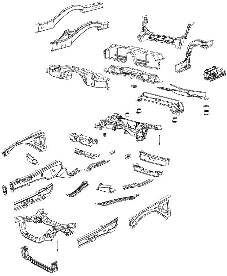 Diagram Frame, Complete. for your 1999 Chrysler 300  M 