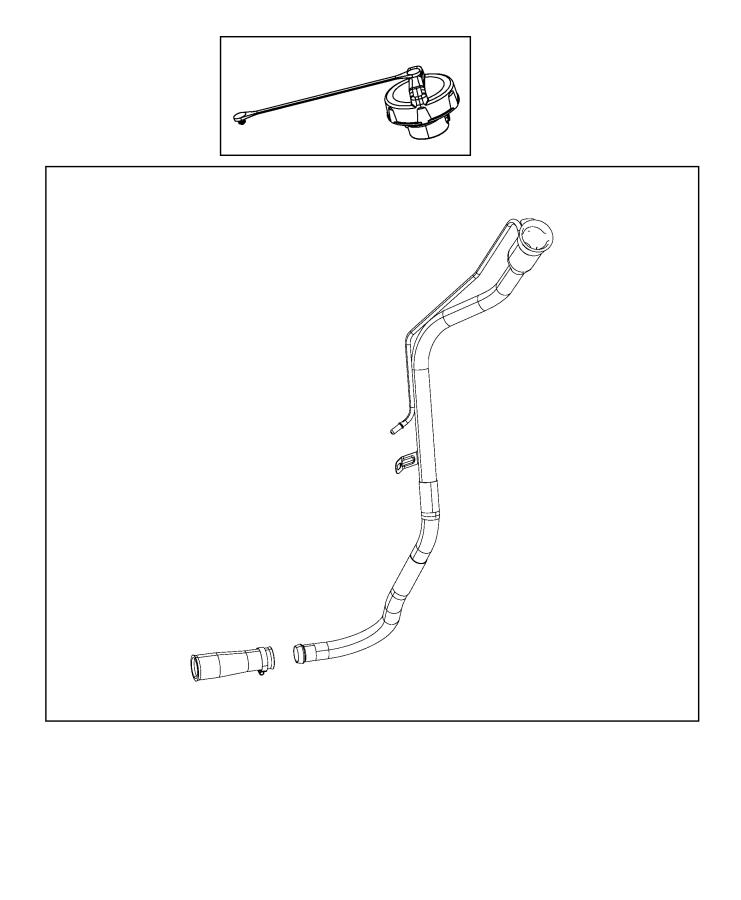 Diagram Fuel Tank Filler Tube and Related Parts. for your Dodge Challenger  