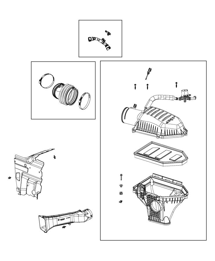 Diagram Air Cleaner and Related Parts. for your 2004 Chrysler 300  M 