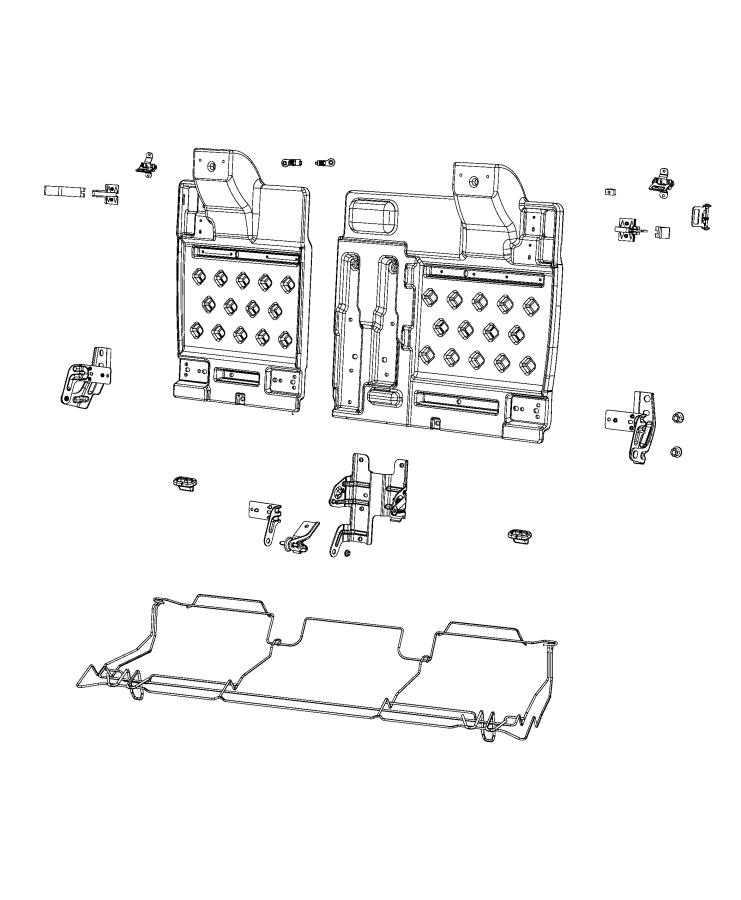 Diagram Second Row - Adjusters, Recliners, Shields and Risers, Split Seat. for your 2003 Chrysler 300  M 