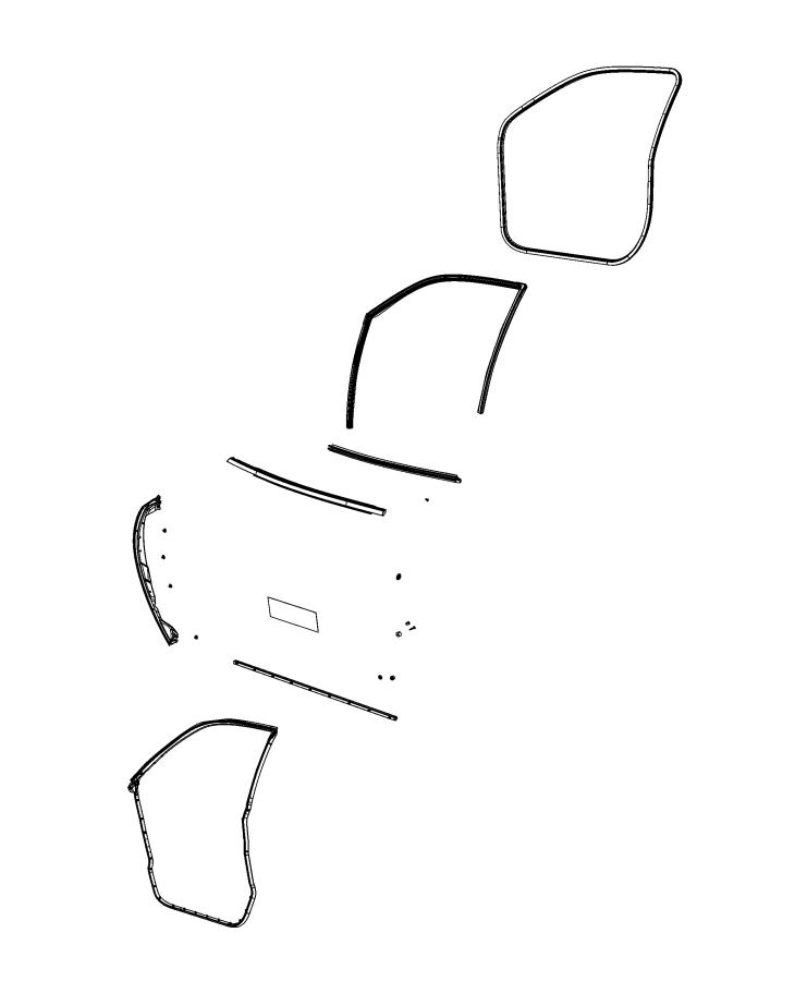 Weatherstrips, Front Door. Diagram