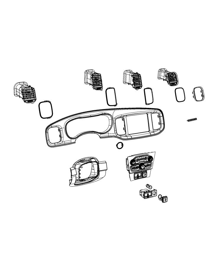 Diagram Instrument Panel - Trim. for your Dodge Charger  