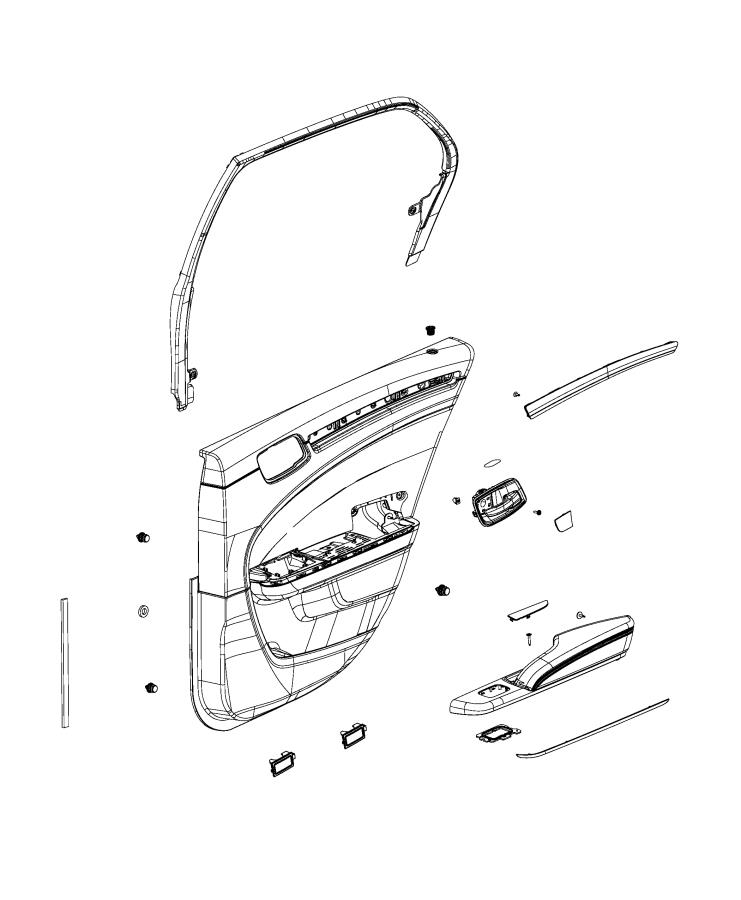 Diagram Rear Door Trim Panels. for your Chrysler 300  