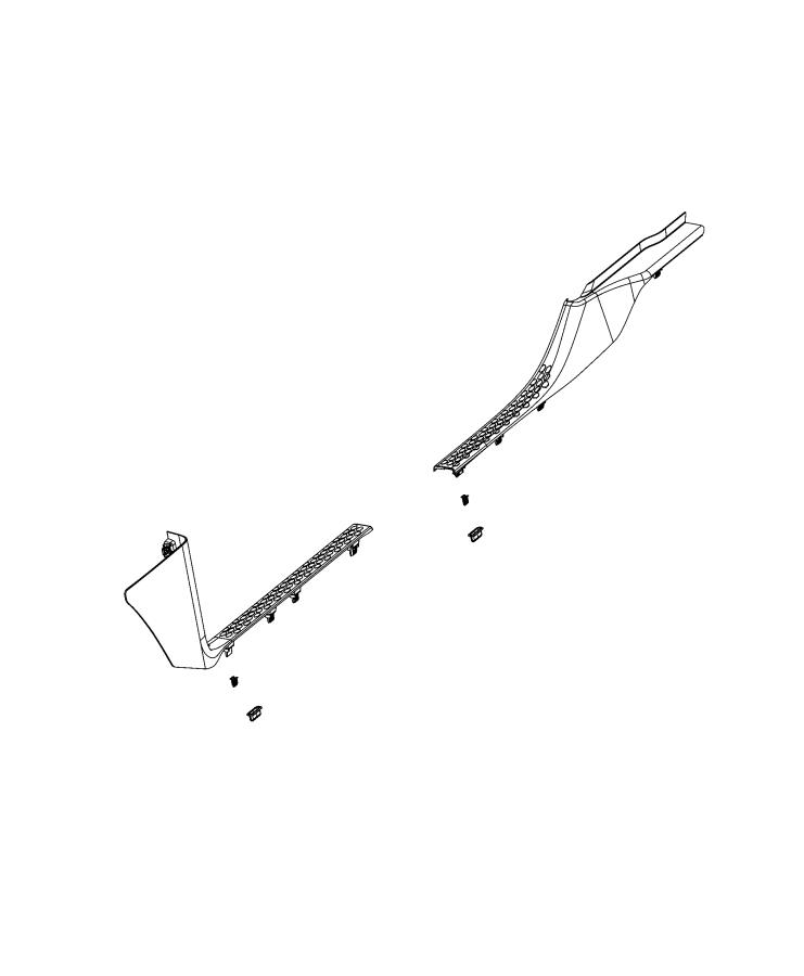 Diagram Cowl Side Panel and Scuff Plates. for your 1999 Chrysler 300  M 