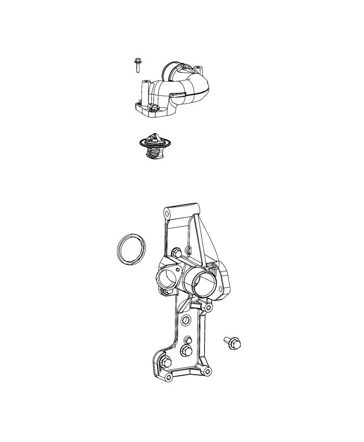 Diagram Thermostat and Related Parts. for your 1999 Chrysler 300  M 