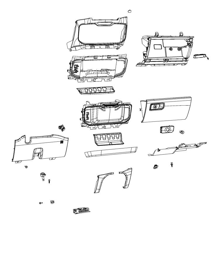 Instrument Panel, Lower. Diagram