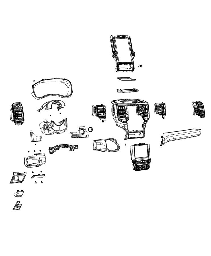 Diagram Instrument Panel - Trim. for your Fiat