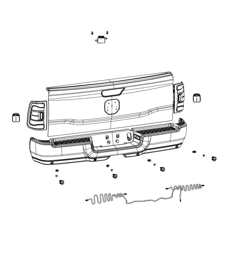 Diagram Park Assist. for your 2023 Ram 1500   