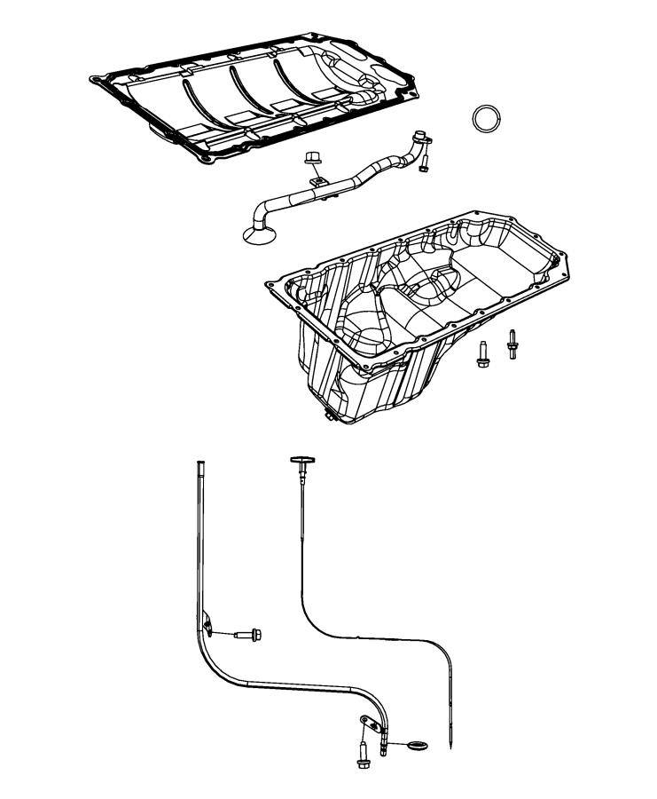 Diagram Engine Oil Pan, Engine Oil Level Indicator and Related Parts. for your Chrysler 300  M