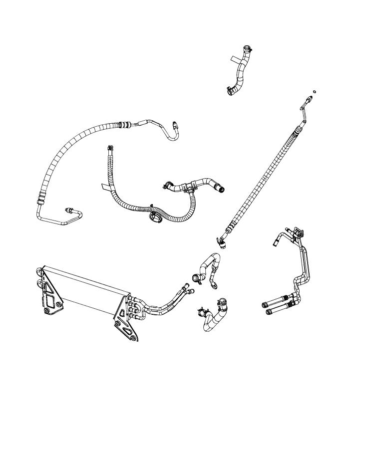 Power Steering Hoses. Diagram