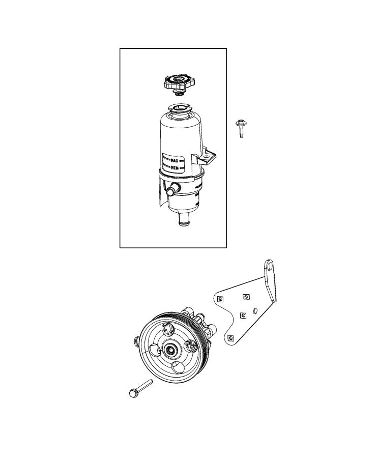 Diagram Power Steering Pump and Reservoir. for your Chrysler 300  M