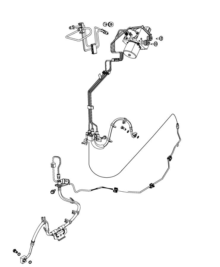 Diagram Brake Tubes and Hoses, Front. for your 2004 Chrysler 300  M 