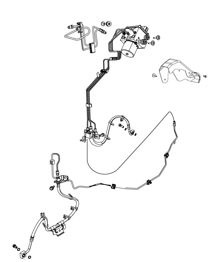 Diagram Brake Tubes and Hoses, Front. for your 2004 Chrysler 300  M 