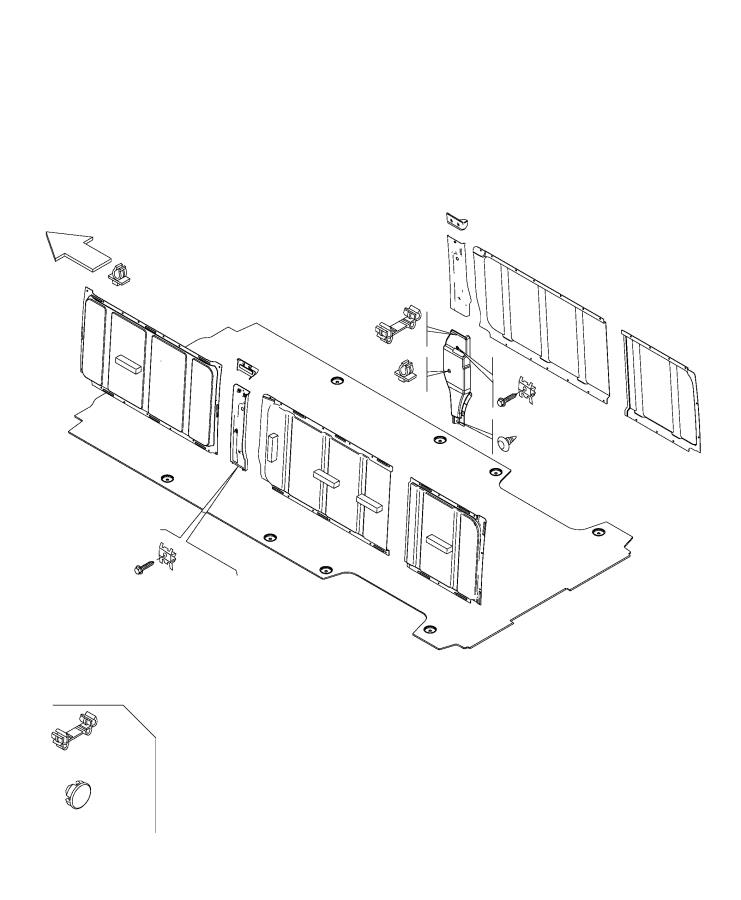 Upper Cargo Trim Covers Long Wheelbase. Diagram