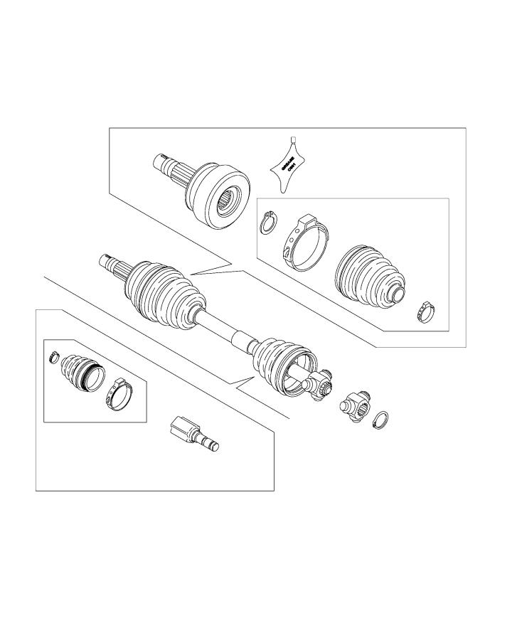 Diagram Shafts, Axle. for your 2001 Chrysler 300  M 