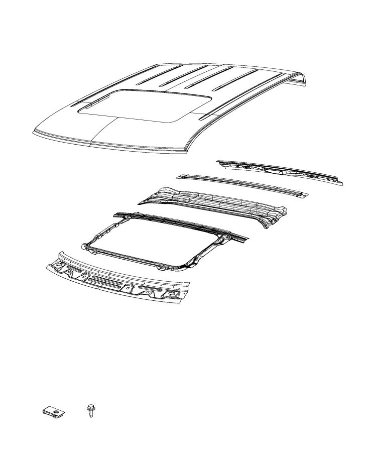 Diagram Roof Panel. for your 2009 Ram 3500   