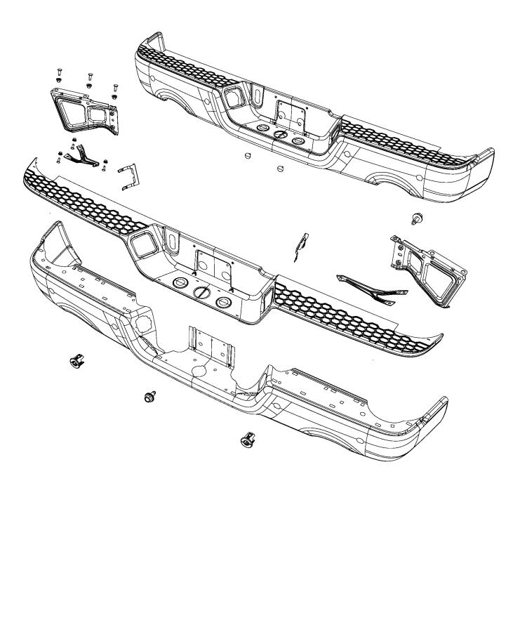 Diagram Bumper, Rear. for your 2020 Ram 1500   