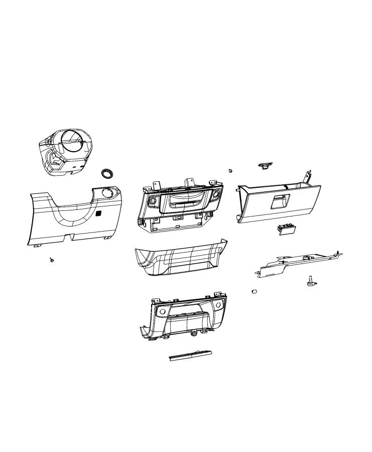 Diagram Instrument Panel, Lower. for your Ram 1500  