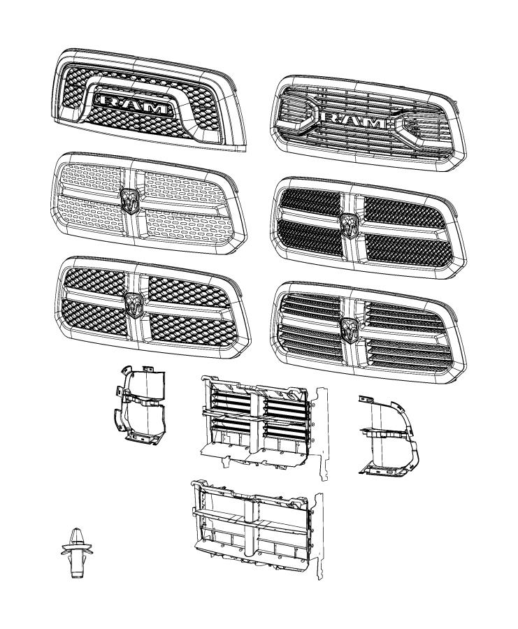 Diagram Grilles. for your 2004 Ram 2500   