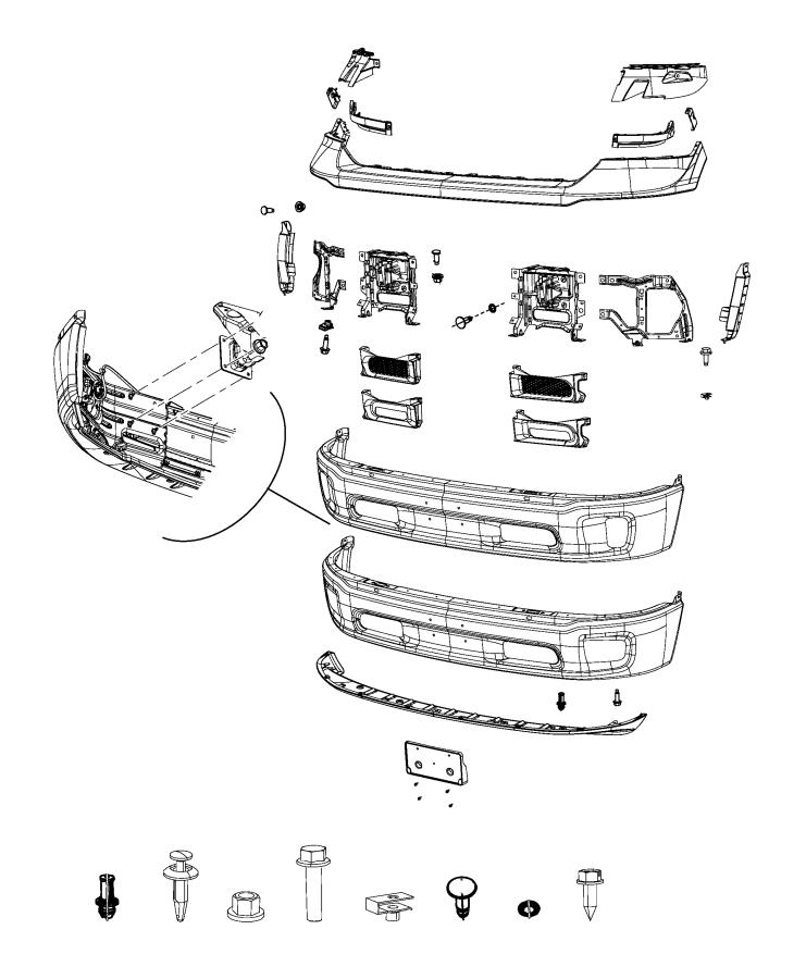 Diagram Bumper, Front. for your 2004 Chrysler 300  M 