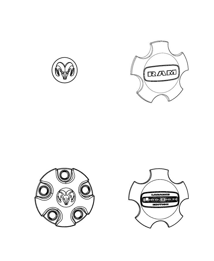 Diagram Wheel Covers and Center Caps. for your Ram 1500  