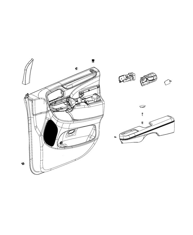 Diagram Front Door Trim Panels. for your 2015 Dodge Journey   