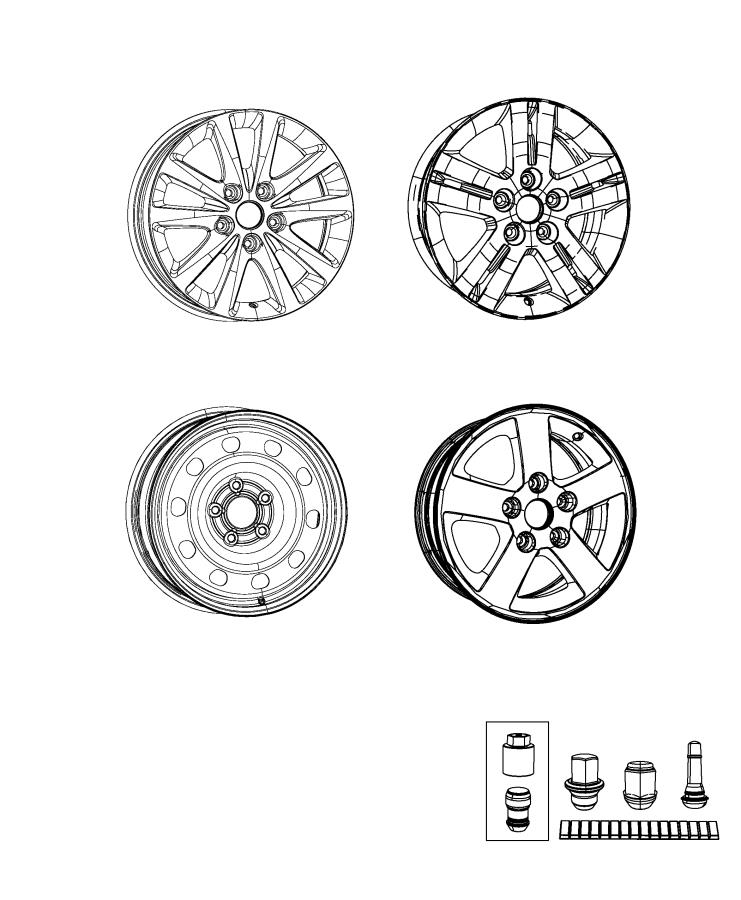 Diagram Wheels and Hardware. for your Dodge