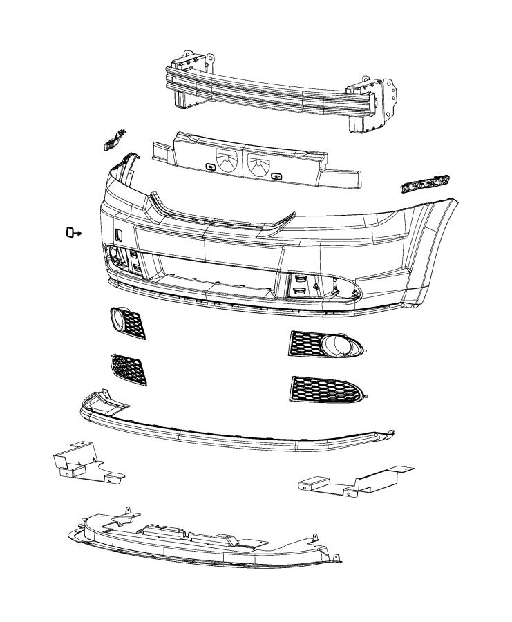 Diagram Fascia, Front. for your 2020 Dodge Journey   