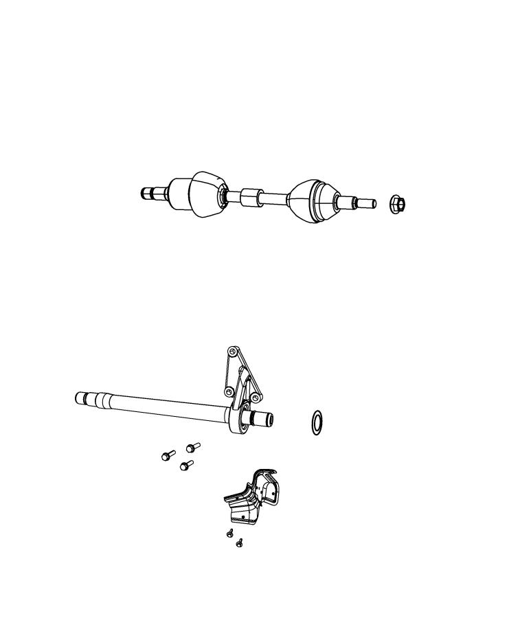 Diagram Axle Shafts, Front. for your Dodge Grand Caravan  