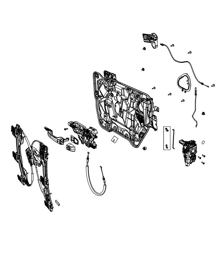 Diagram Front Door, Hardware Components. for your Dodge