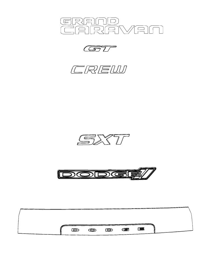 Diagram Nameplates, Emblems and Medallions. for your Chrysler 300  M