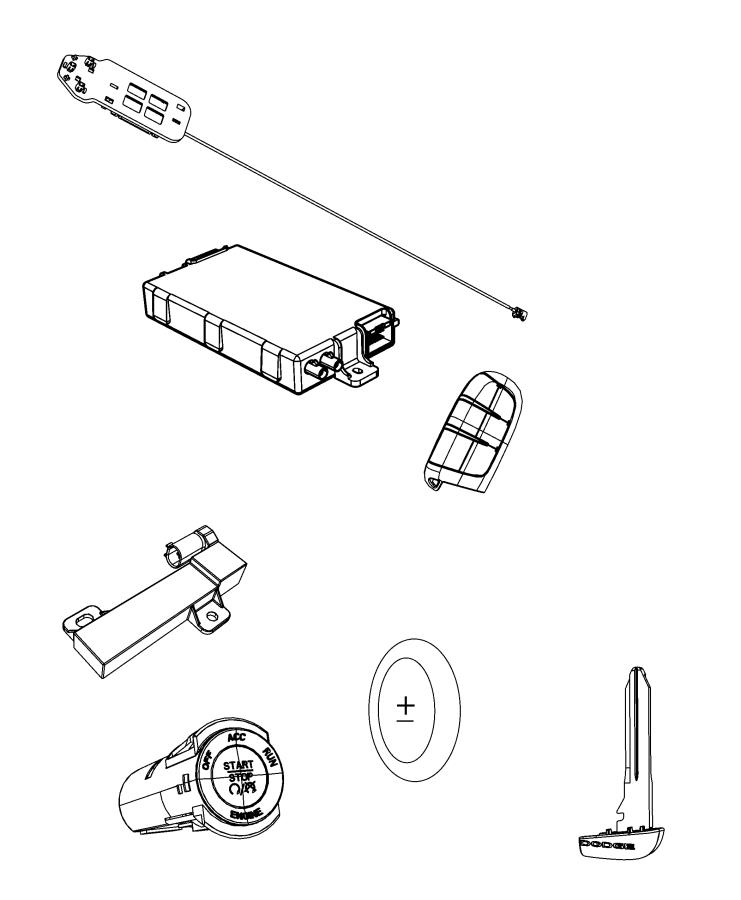 Diagram Receiver Modules, Keys and Key FOBs. for your Dodge