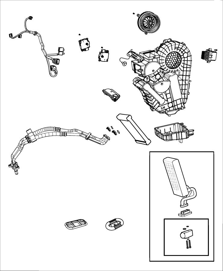 Diagram A/C and Heater Unit Rear. for your 2005 Dodge Grand Caravan   