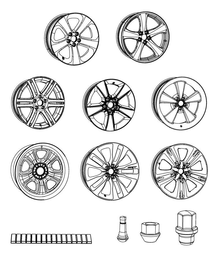 Diagram Wheels and Hardware. for your 2013 Dodge Charger   