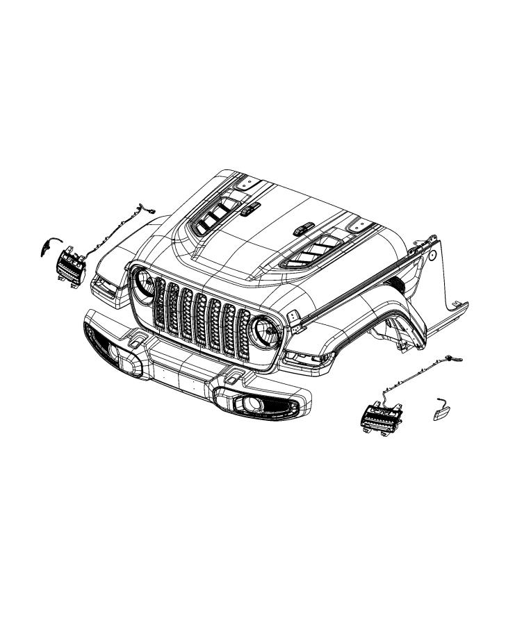 Diagram Lamps, Front. for your 1999 Jeep Wrangler   