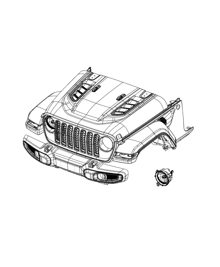 Diagram Lamps, Front. for your 2005 Jeep Wrangler   