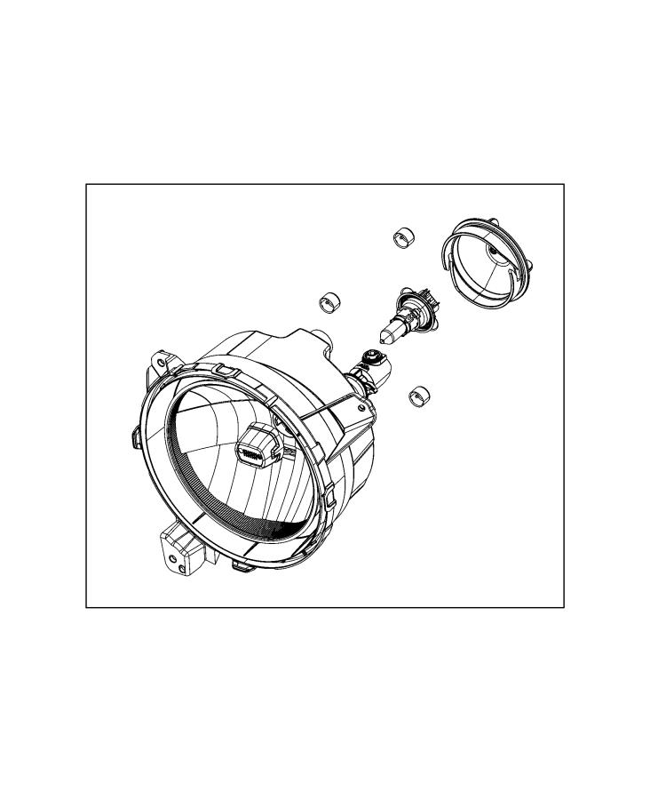 Diagram PARTS, HEADLAMP SERVICE. for your 2002 Jeep Wrangler   