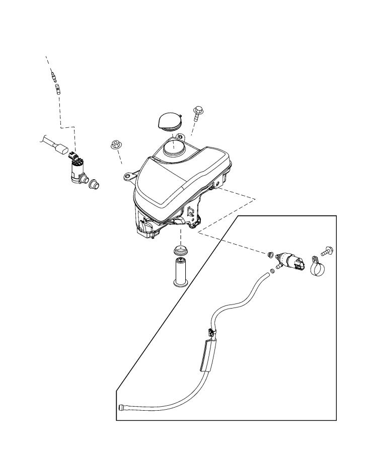 Diagram Reservoir, Windshield Washer. for your Fiat 124 Spider  