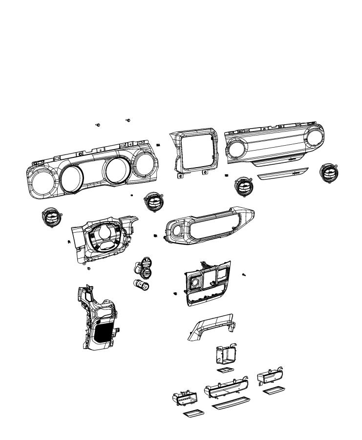 Diagram Instrument Panel Trim. for your Jeep Wrangler  