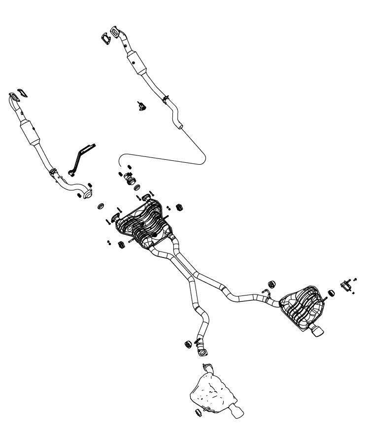 Diagram Exhaust System Dual 3.6L [3.6L V6 VVT Engine]. for your 1999 Dodge Grand Caravan   