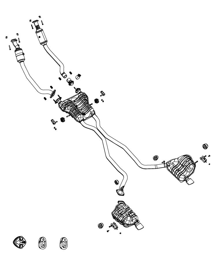 Diagram Exhaust System 5.7L [5.7L V8 HEMI MDS VVT Engine]. for your 2000 Chrysler 300  M 