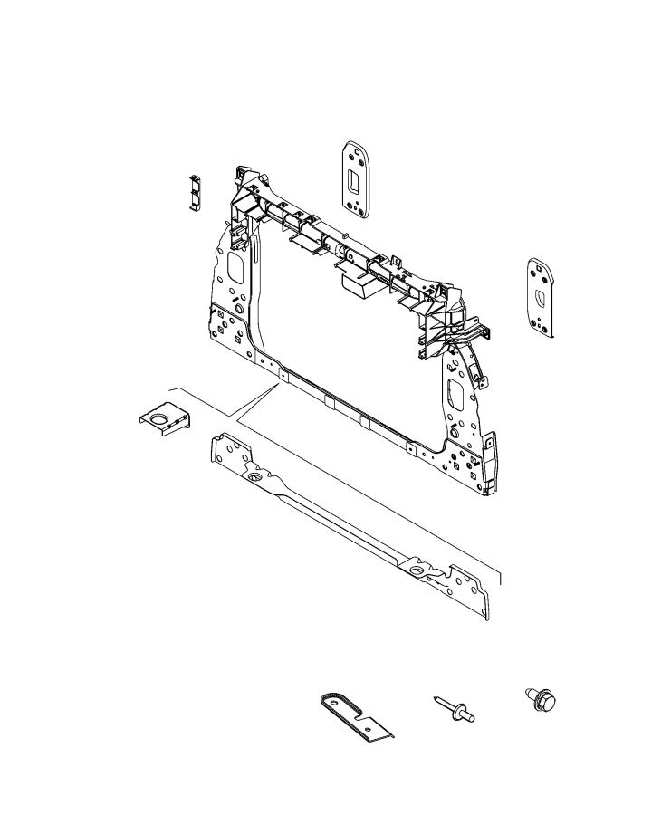 Diagram Radiator Support. for your Jeep Renegade  