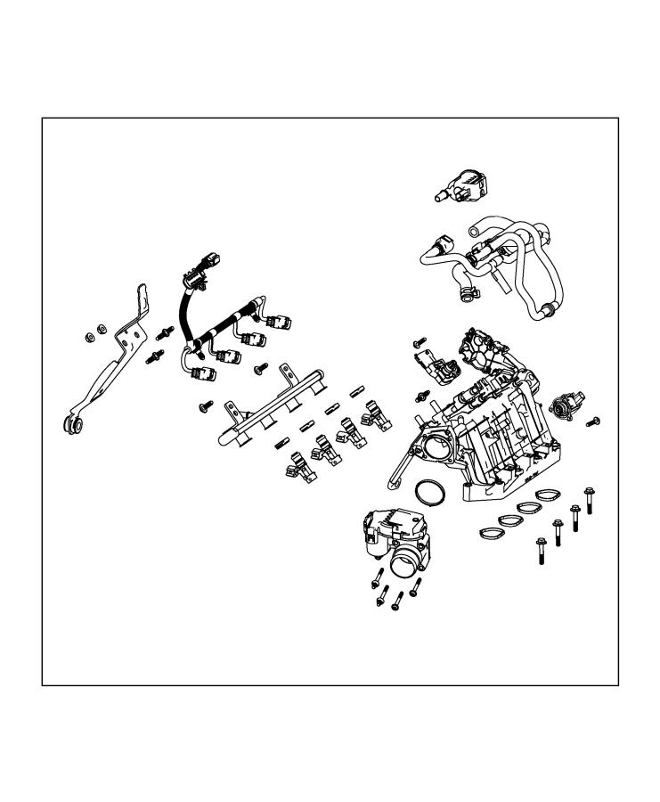 Diagram Intake Manifold 1.3L Turbocharged. for your Fiat 500X  