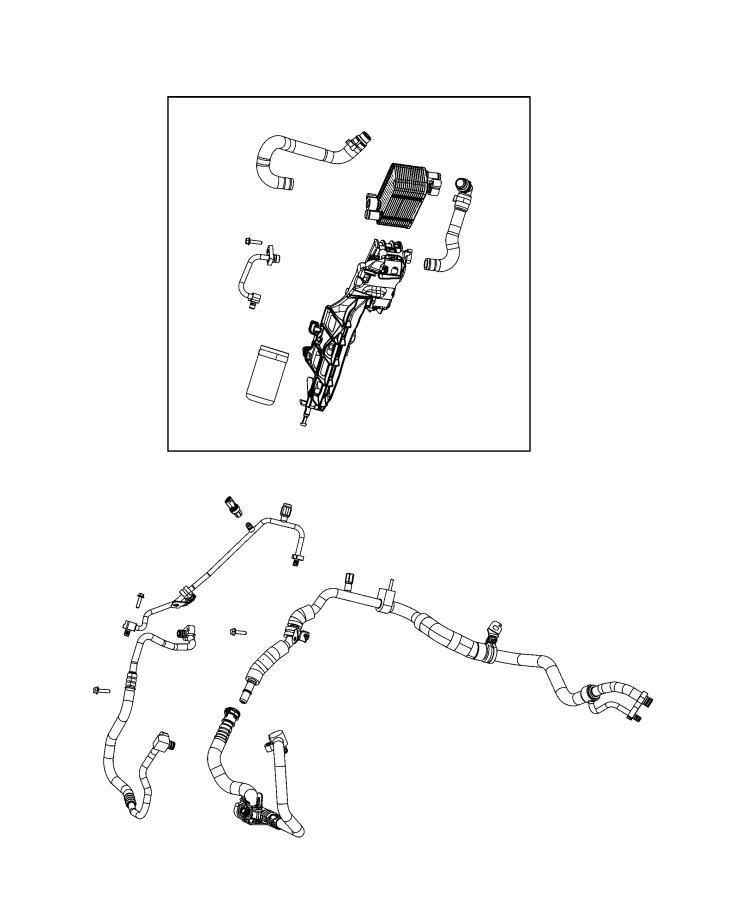 Diagram A/C Plumbing 1.3L [1.3L I4 Turbo MAir DI Engine w/ESS] 1.3L PHEV [1.3L I4 Turbo PHEV Engine]. for your 2012 Jeep Wrangler   