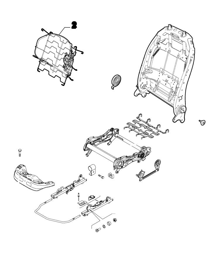 Adjuster, Recliner And Shields - Driver Seat - Manual. Diagram