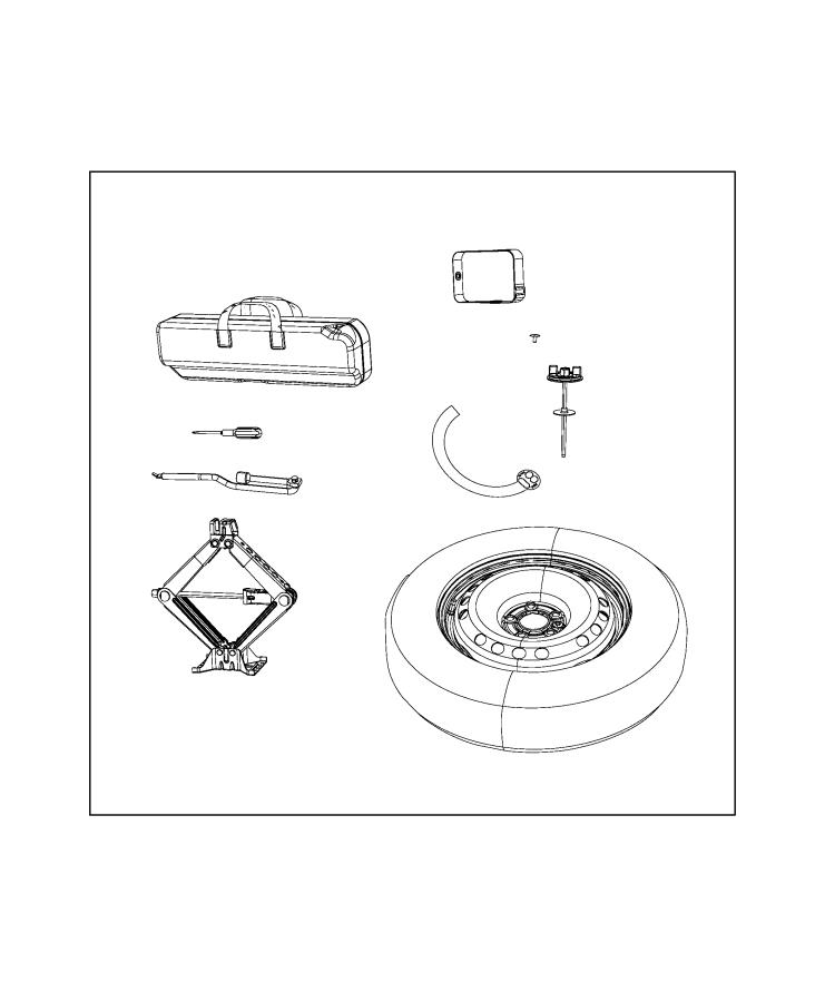 Diagram Emergency Kit, Spare Tire. for your Jeep Renegade  