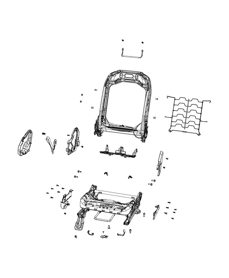 Diagram Adjusters, Recliners, Shields and Risers - Passenger Seat. for your 2021 Jeep Wrangler Unlimited Freedom 3.6L V6 A/T 4WD 