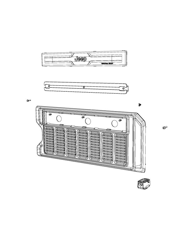 Swing Gate Trim Panels and Scuff Plate. Diagram